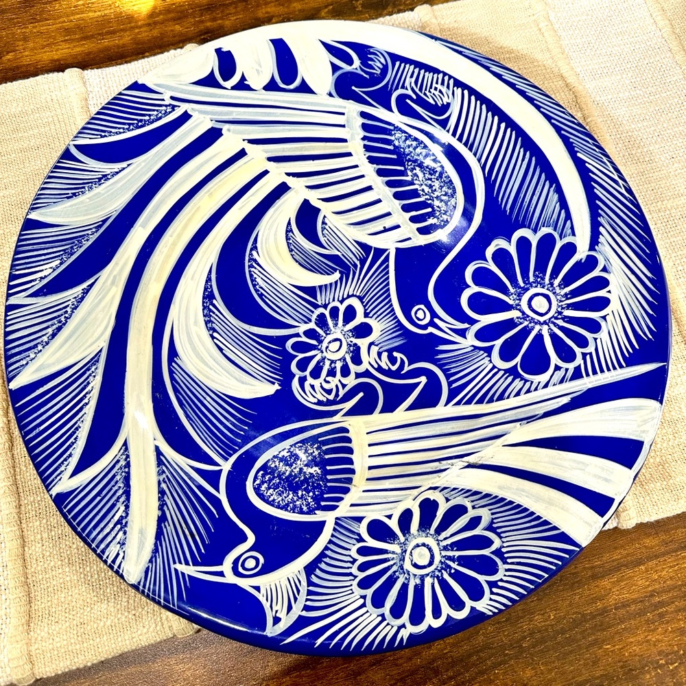 Decorative Blue & White Bowl
